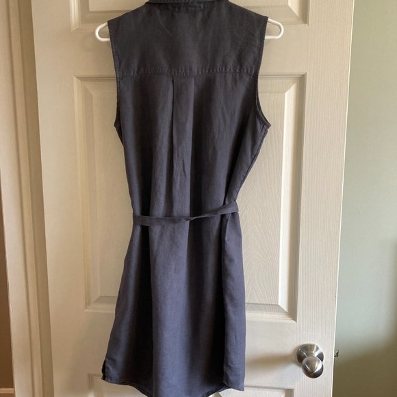 Charcoal Grey Sleeveless Linen Dress - EUC - Picture 3 of 7